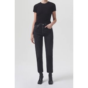 AGOLDE Riley High Rise Straight Crop Jeans